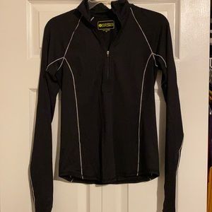 Black, long sleeve active top
